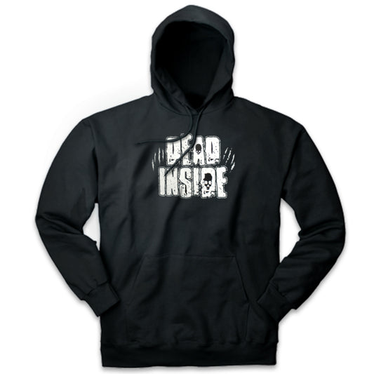 Pins & Bones Zombie Hoodie, Dead Inside, Zombie Clothes, Black Unisex Pullover Hoodie by pinsandbones.com
