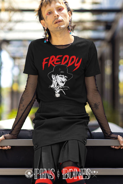 Freddy T-Shirt Classic Horror Movie Themed Krueger Shirt Classic Monsters Goth Occult Alt Clothing 80’s Tee Occult Shirt
