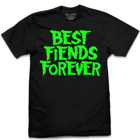 Pins & Bones Best Fiends Forever, Fiend Shirt, Misfits Clothing Inspired, Black Cotton T-Shirt