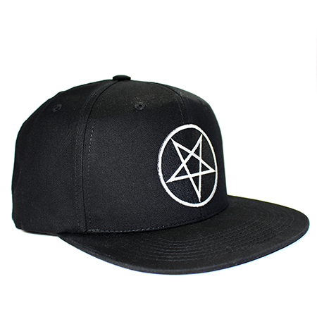 Pins & Bones Pentagram Snapback Hat, One Size Fits All, Pentagram Hat, Black